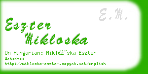 eszter mikloska business card